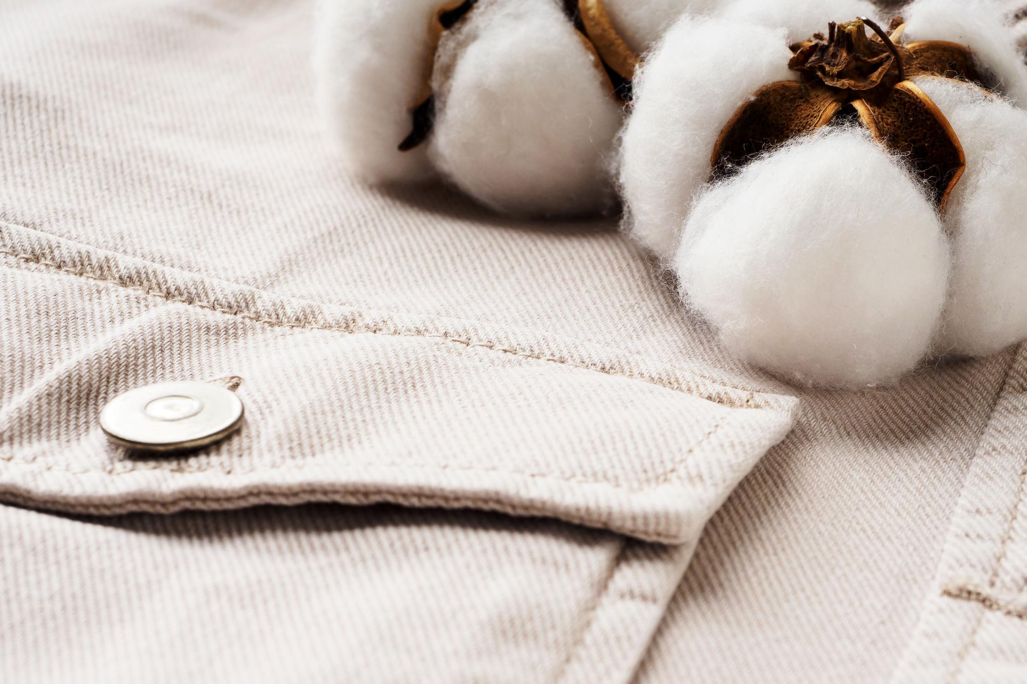 stitched initials on cotton